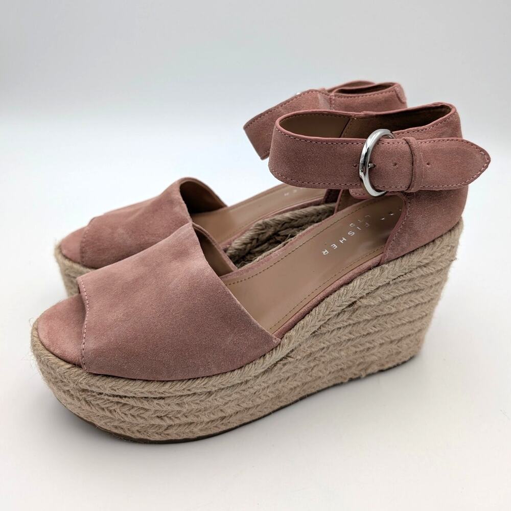 Marc Fisher LTD Alita Platform Wedge Sandal Women's Dusty Pink Size US9.5M EU40